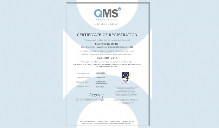We are pleased to now be ISO9001 Certified