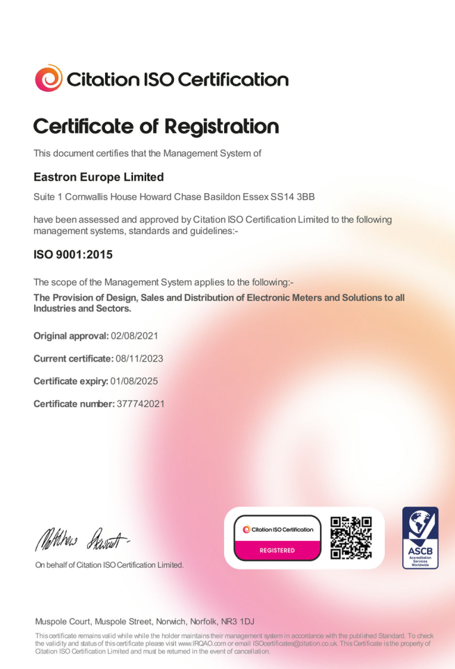 ISO-9001 2015 Certificate